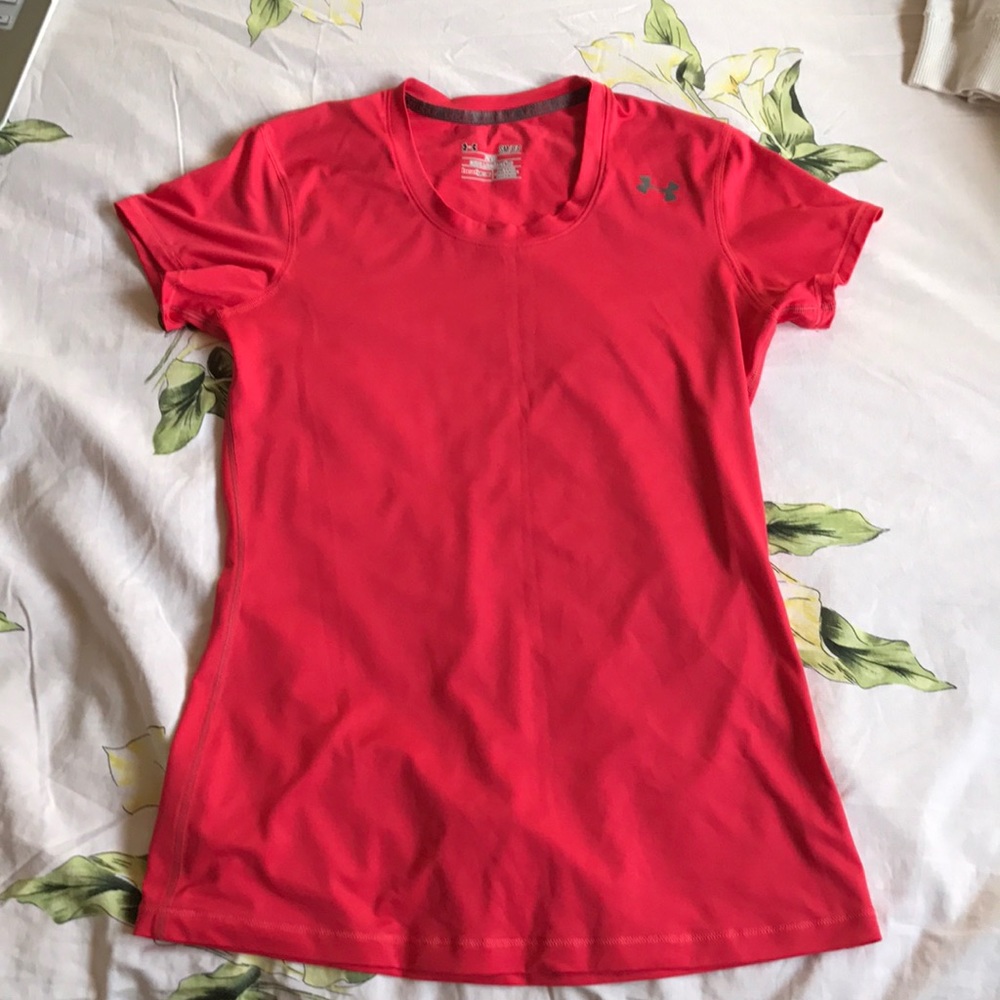 Bright Red Under Armour Workout top